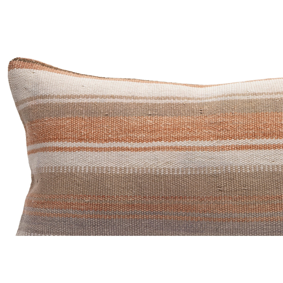 Striped Handmade Kilim Throw Pillow Cover 12" x 20"