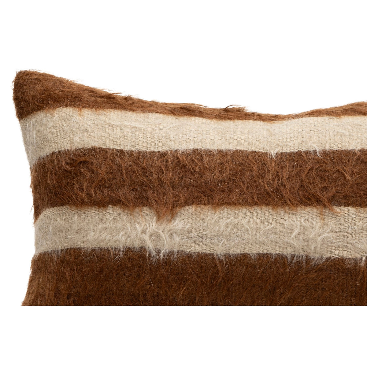 Neutral Wool Kilim Throw Pillow Cover 12" x 20"