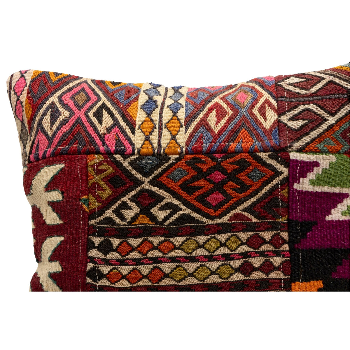 Patchwork Kilim Cushion Pillow Cover 16" x 16"