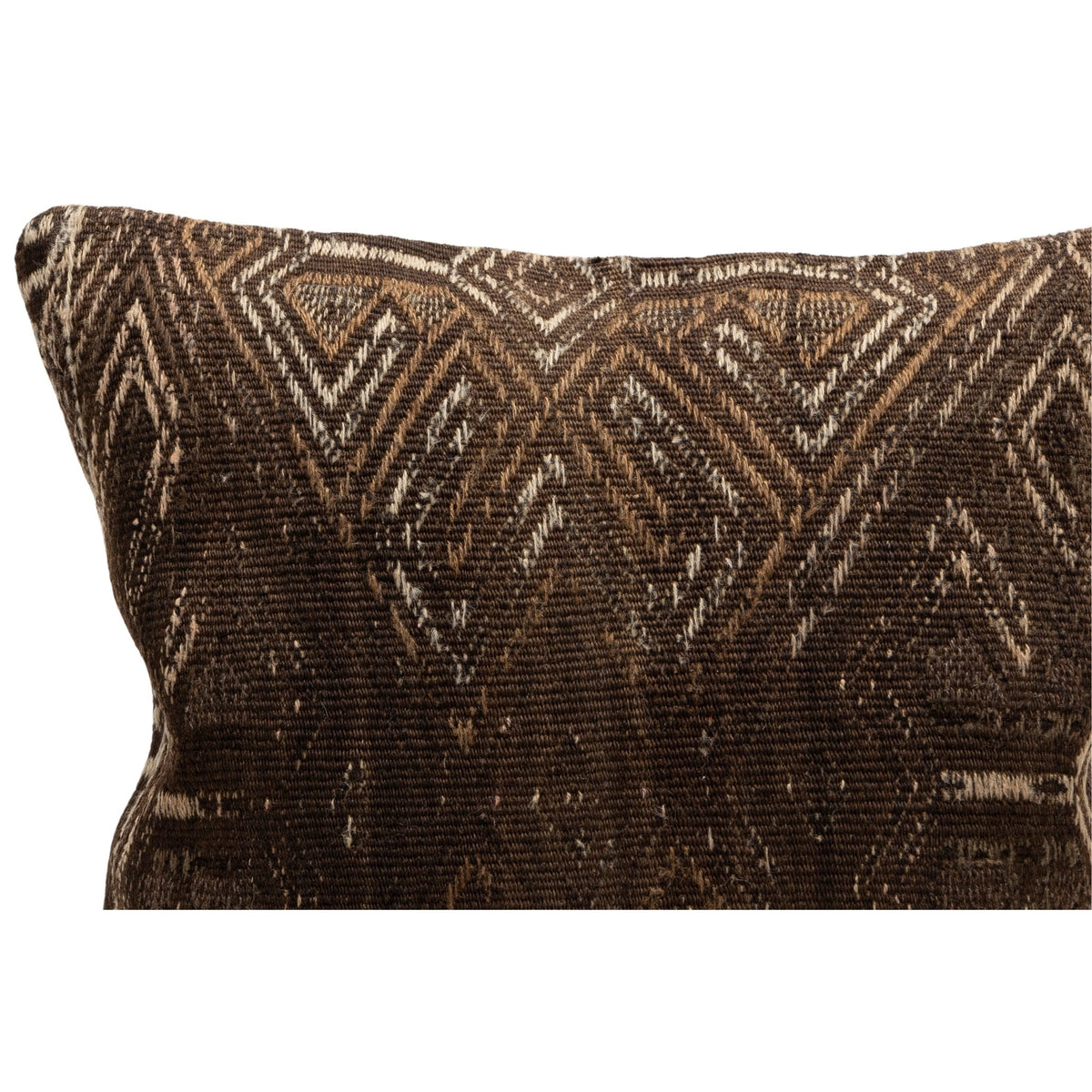 Handwoven Neutral Kilim Throw Pillow Cover 16" x 16"