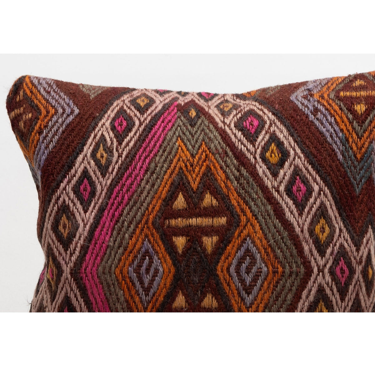 Handwoven Vintage Kilim Pillow Case 16" x 16"