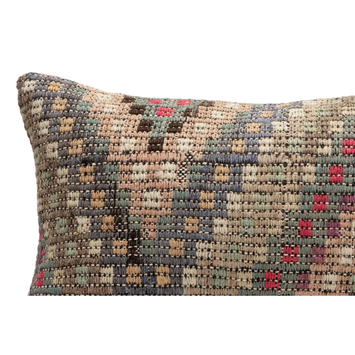 Handwoven Kilim Throw Pillow Cover 12" x 20"