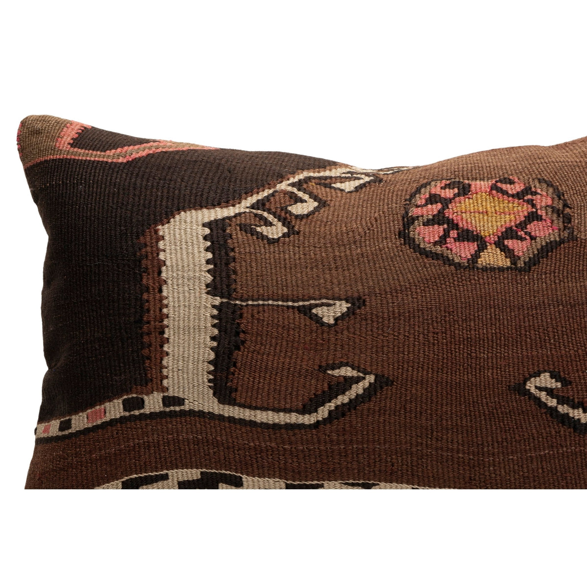 Handwoven Oriental Kilim Throw Pillow Case 16" x 24"