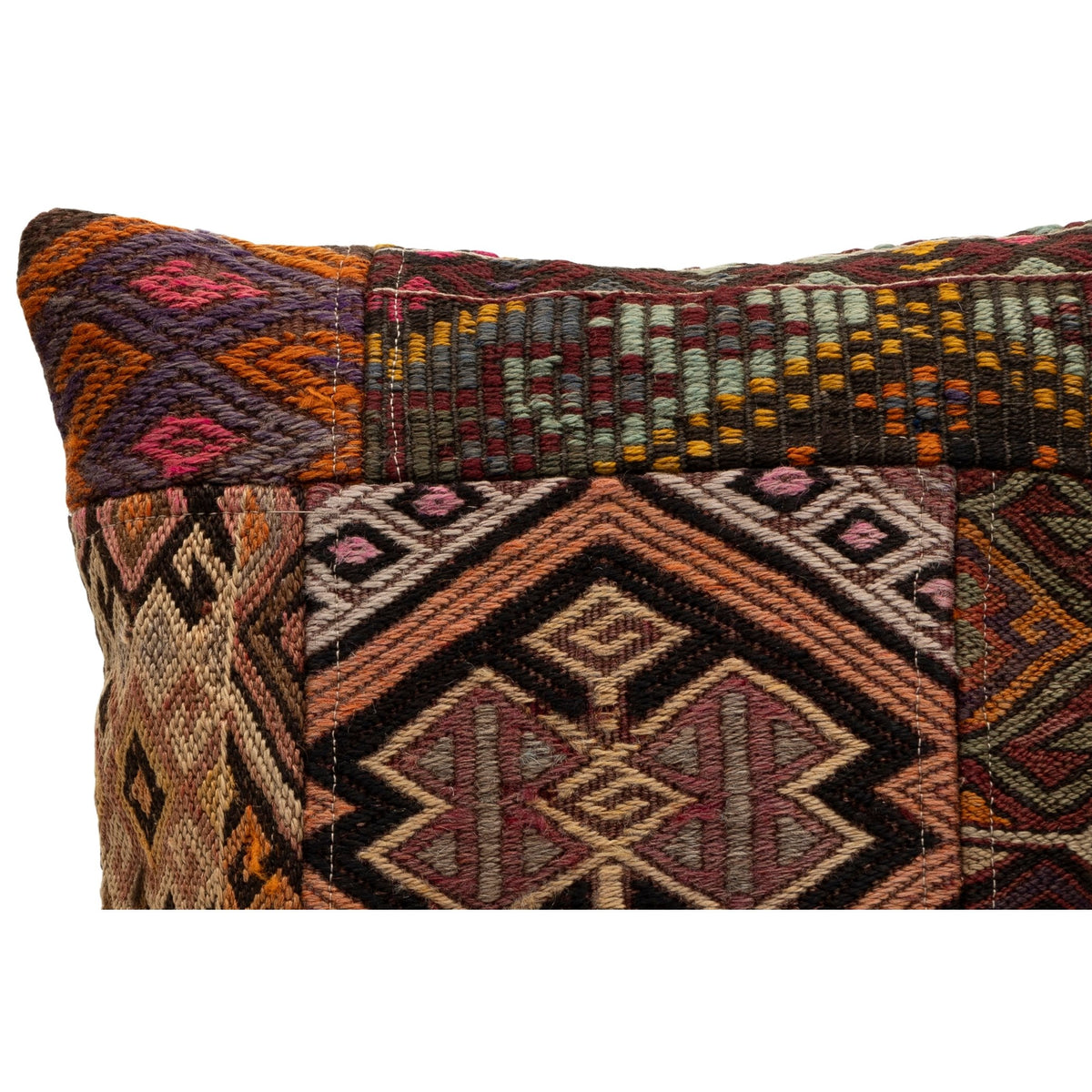 Patchwork Kilim Cushion Pillow Cover 16" x 16"