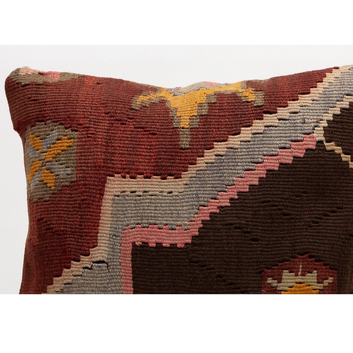 Handmade Kilim Throw Pillow Cover 16" x 16"