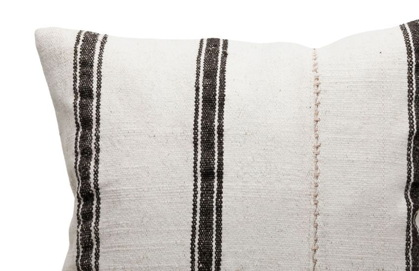 Neutral Striped Kilim Pillow Case 20" x 20"