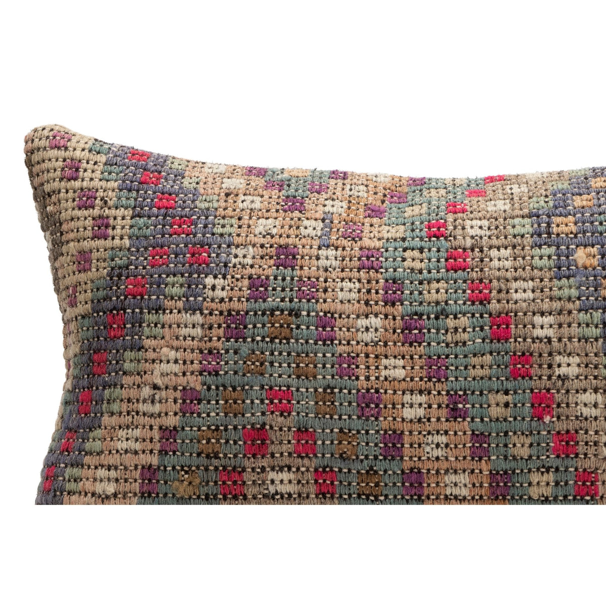 Handwoven Kilim Throw Pillow Cover 12" x 20"