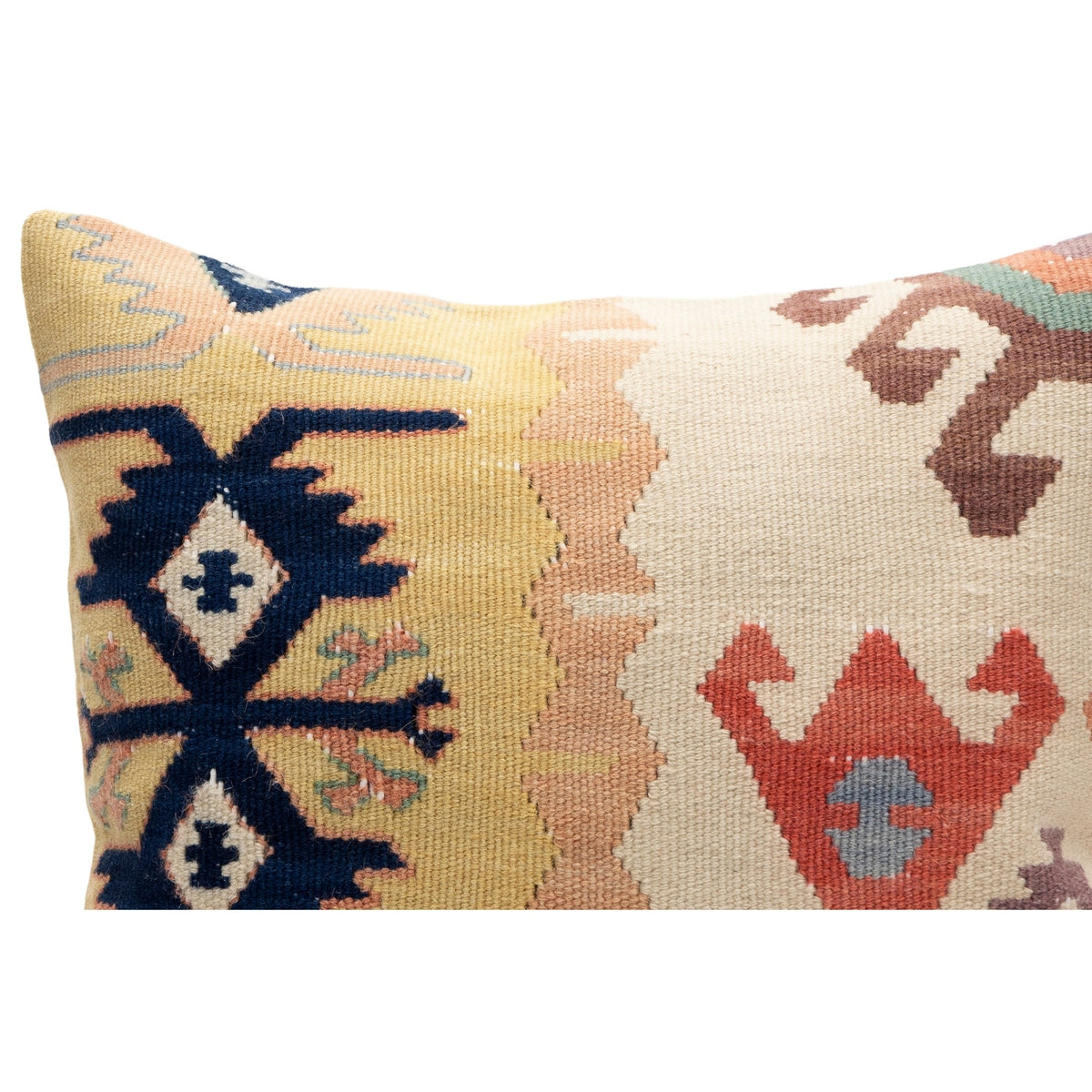 Handwoven Oriental Kilim Throw Pillow Cover 16" x 16"