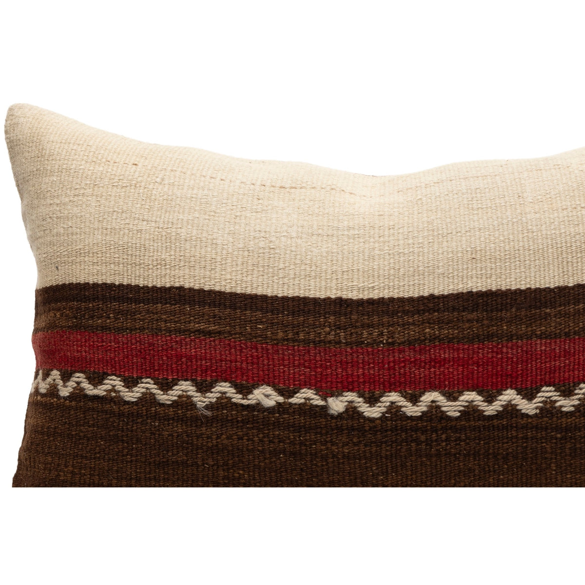 Neutral Throw Kilim Pillow Cover 16" x 24"