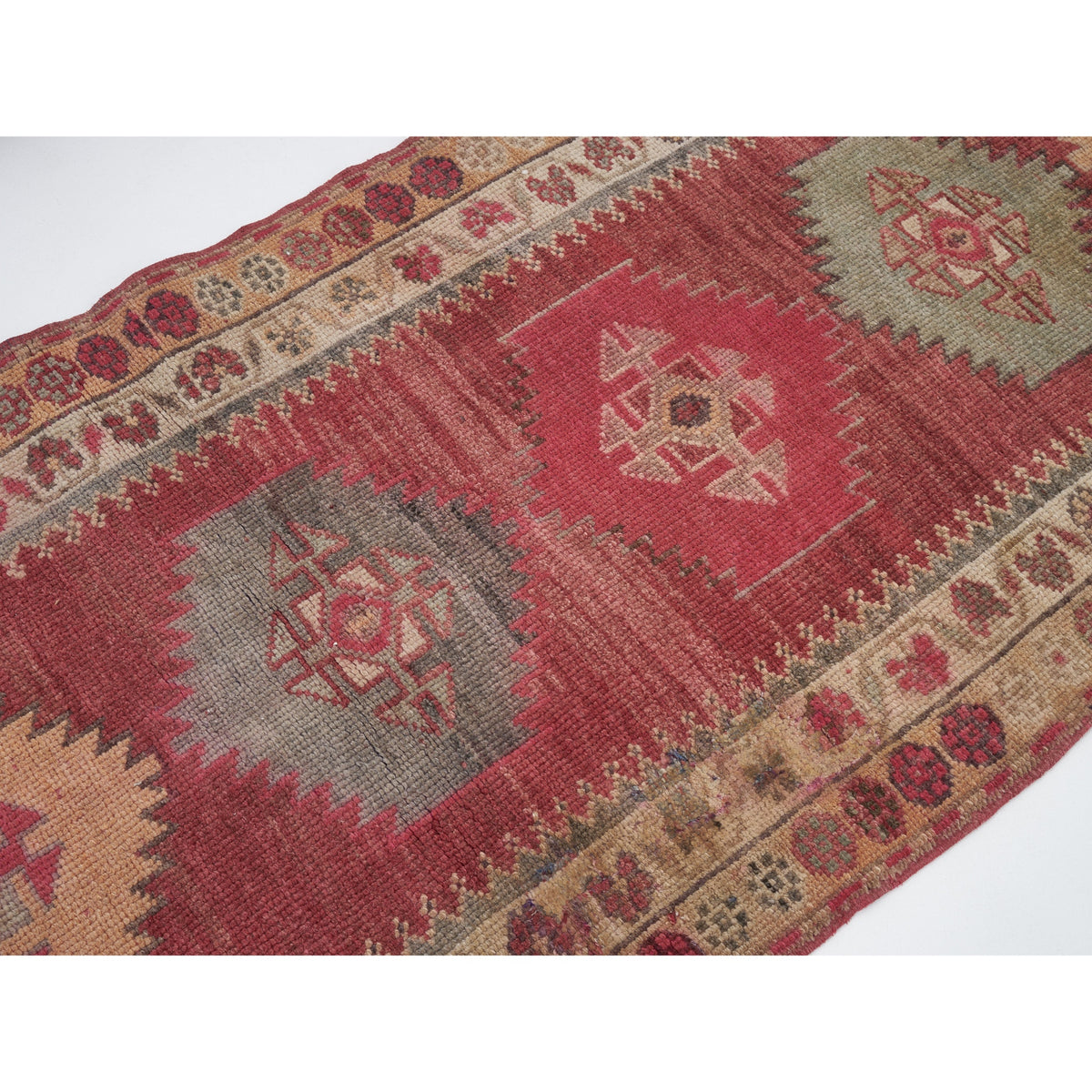 Liasi - (2'11" x 12'4") Vintage Turkish Runner Rug