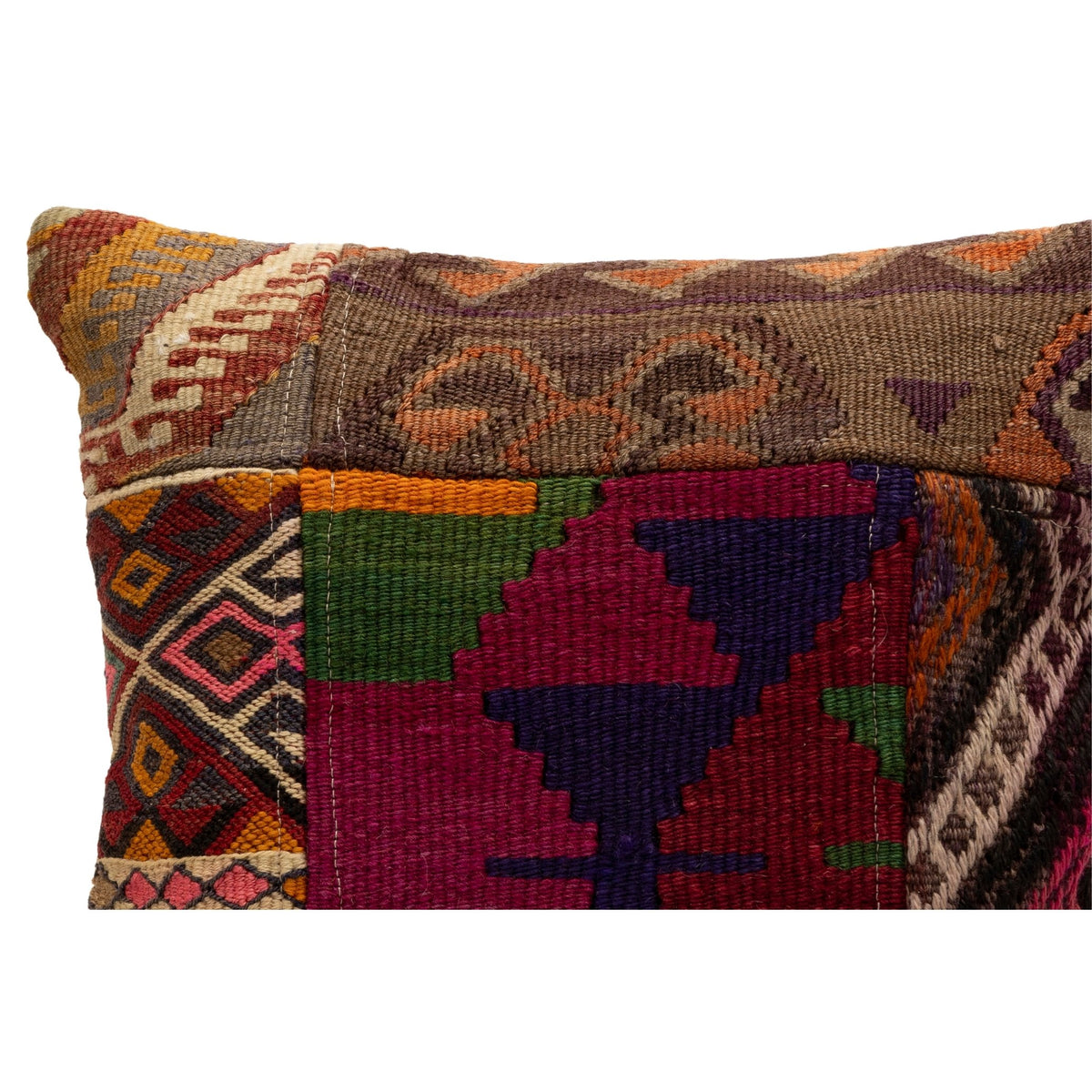 Patchwork Kilim Cushion Pillow Cover 16" x 16"