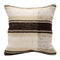 Textured pillow with black and beige stripes