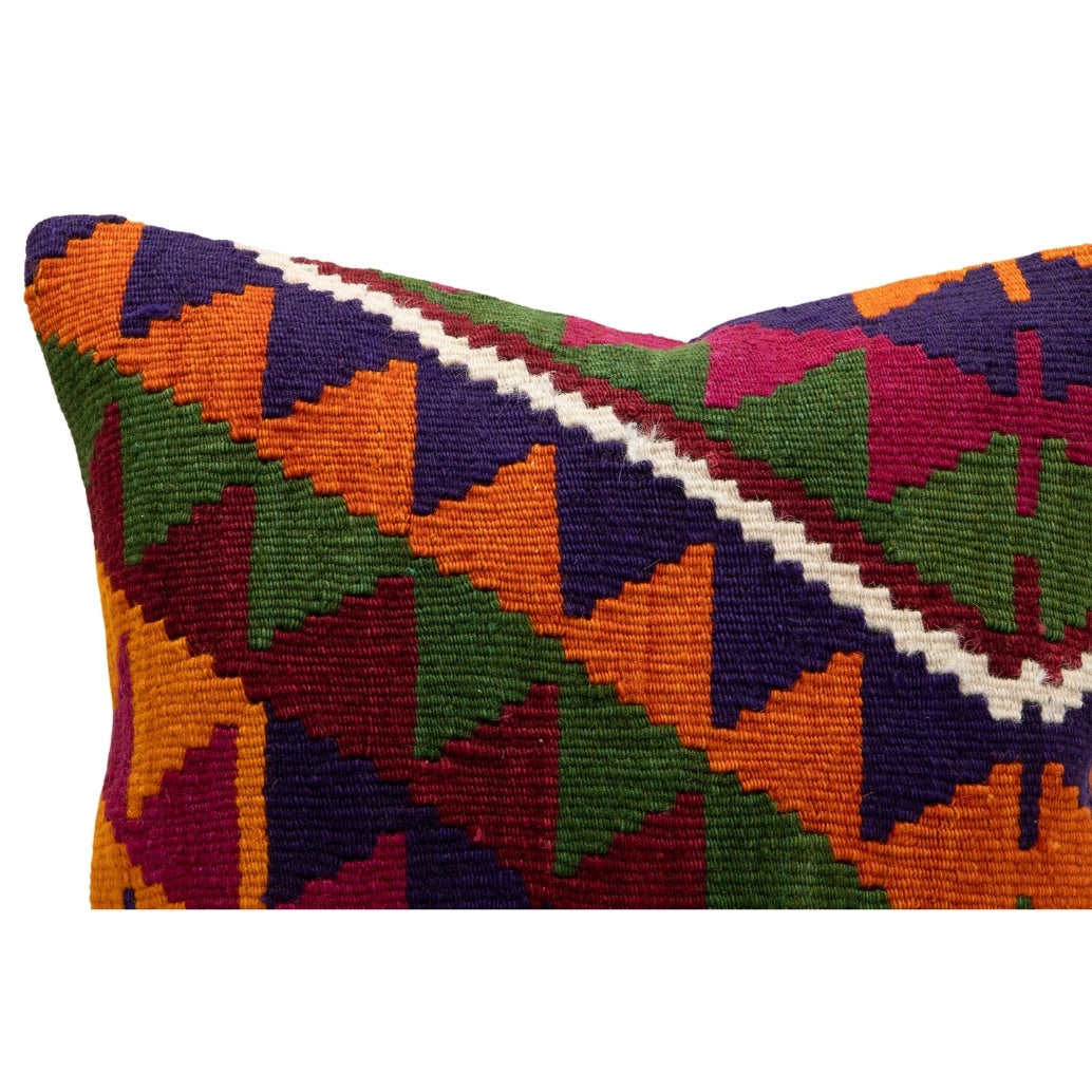 Geometric Vintage Handmade Kilim Pillow Cover 20" x 20"