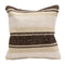 Striped pillow with brown and beige pattern