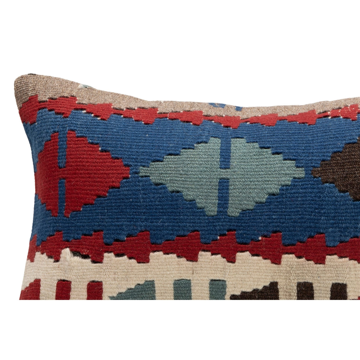 Handwoven Kilim Throw Pillow Cover 12" x 20"