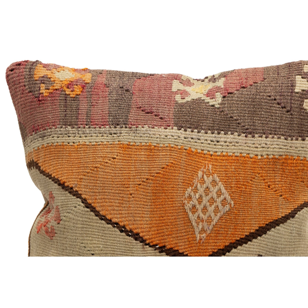 Handwoven Vintage Kilim Pillow Case 16" x 16"