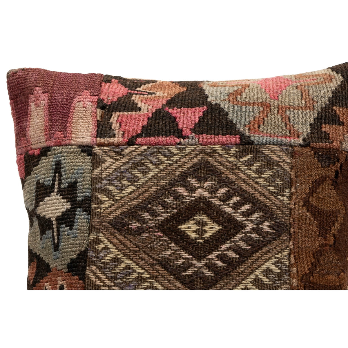 Patchwork Kilim Cushion Pillow Cover 16" x 16"