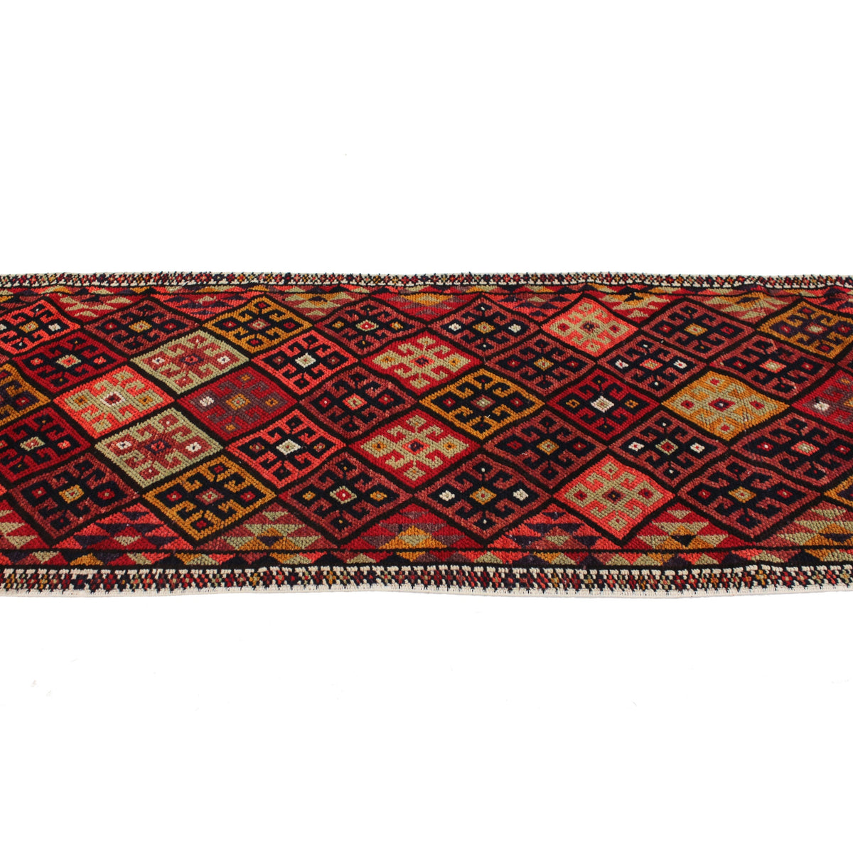 Malatke - (2'7" x 13'5") Vintage Turkish Runner Rug