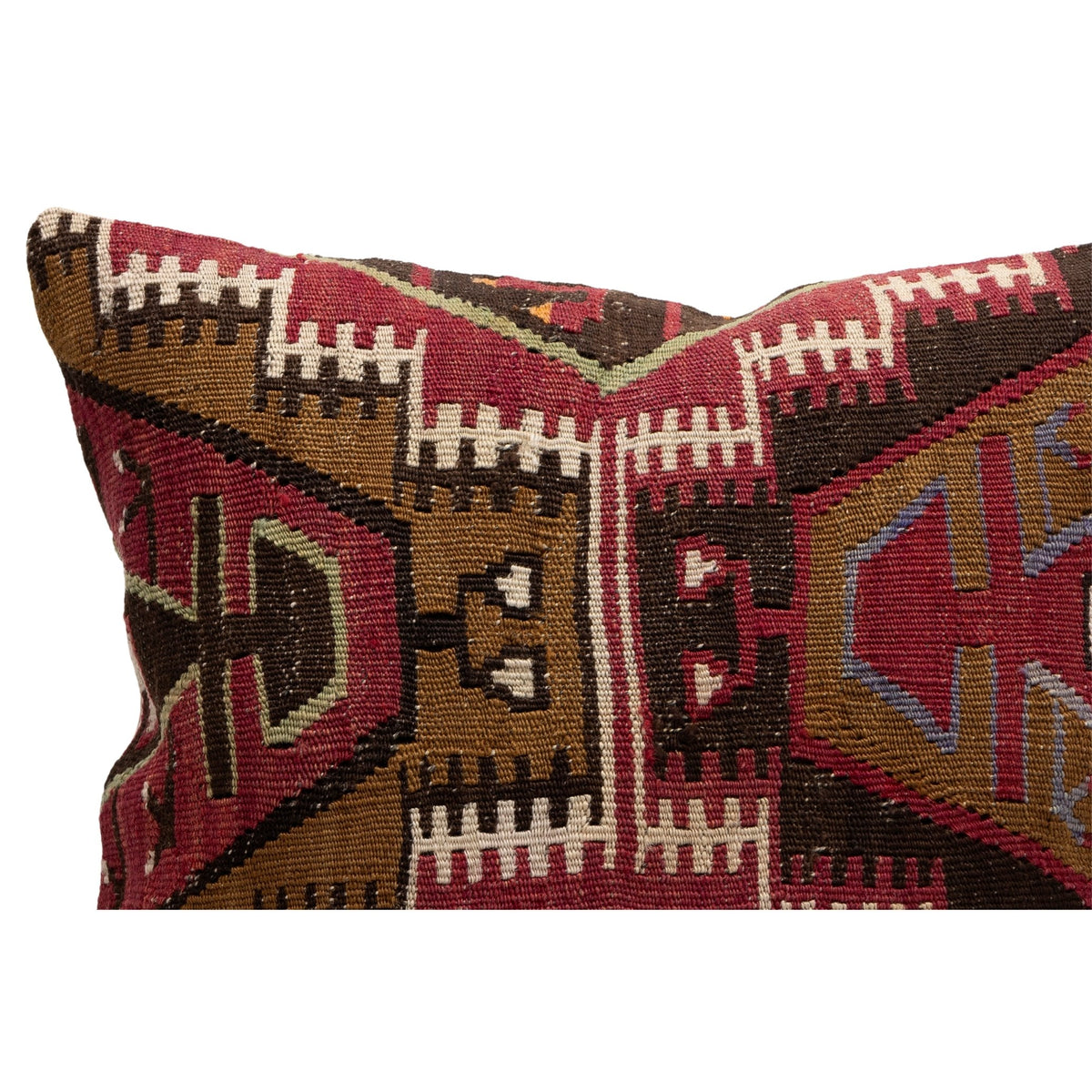 Handwoven Kilim Throw Pillow Cover 16" x 16"