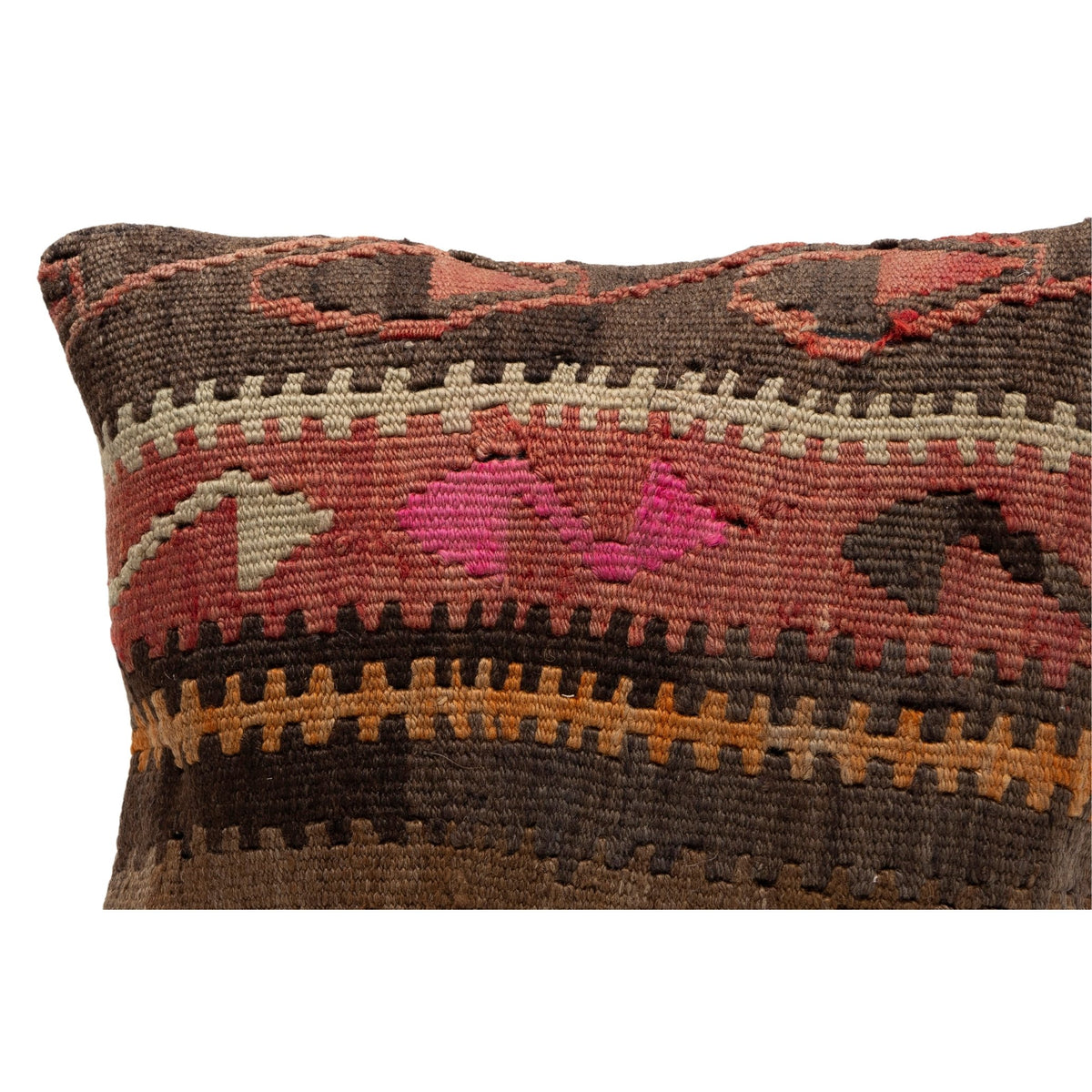 Handwoven Vintage Kilim Pillow Case 16" x 16"