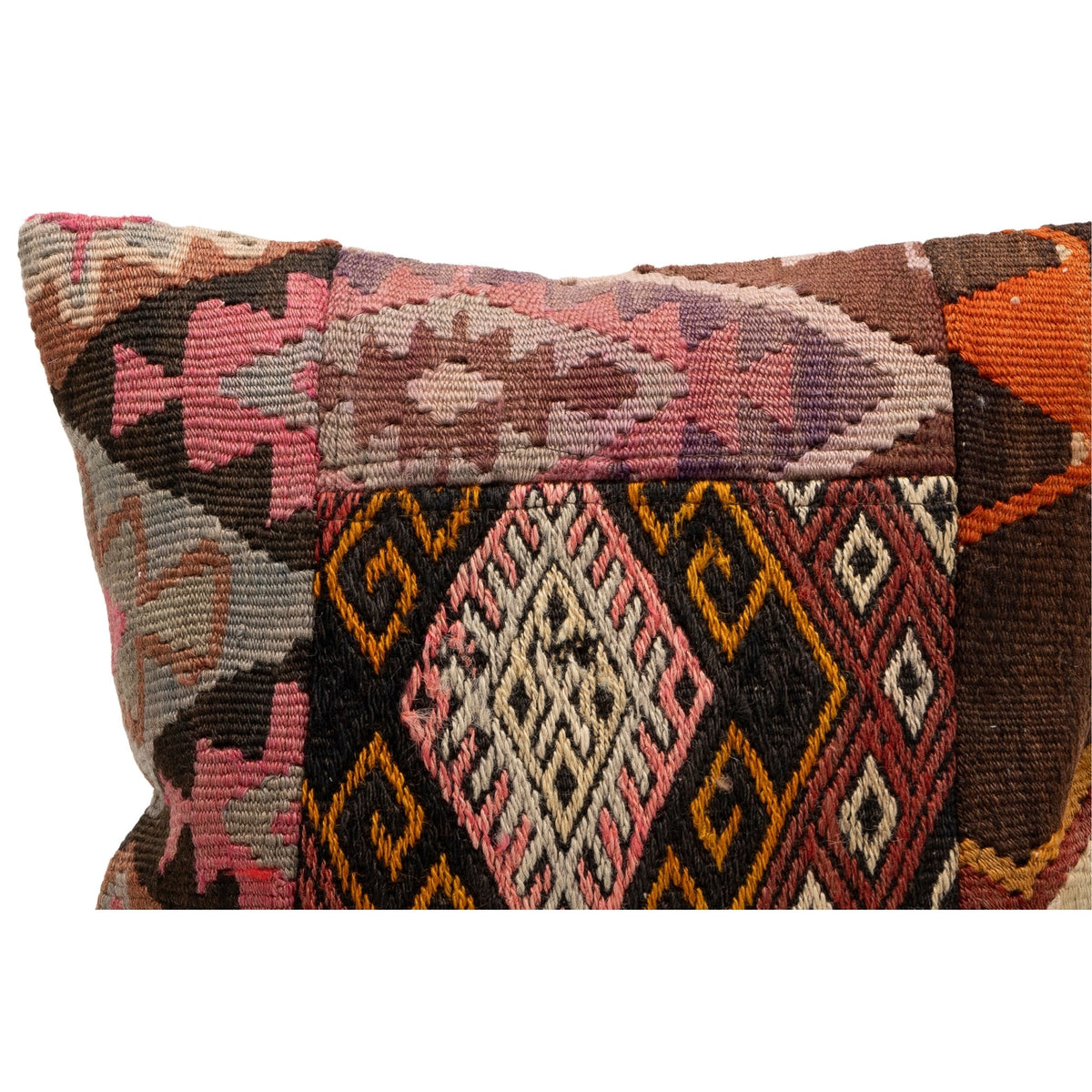 Patchwork Kilim Cushion Pillow Cover 16" x 16"