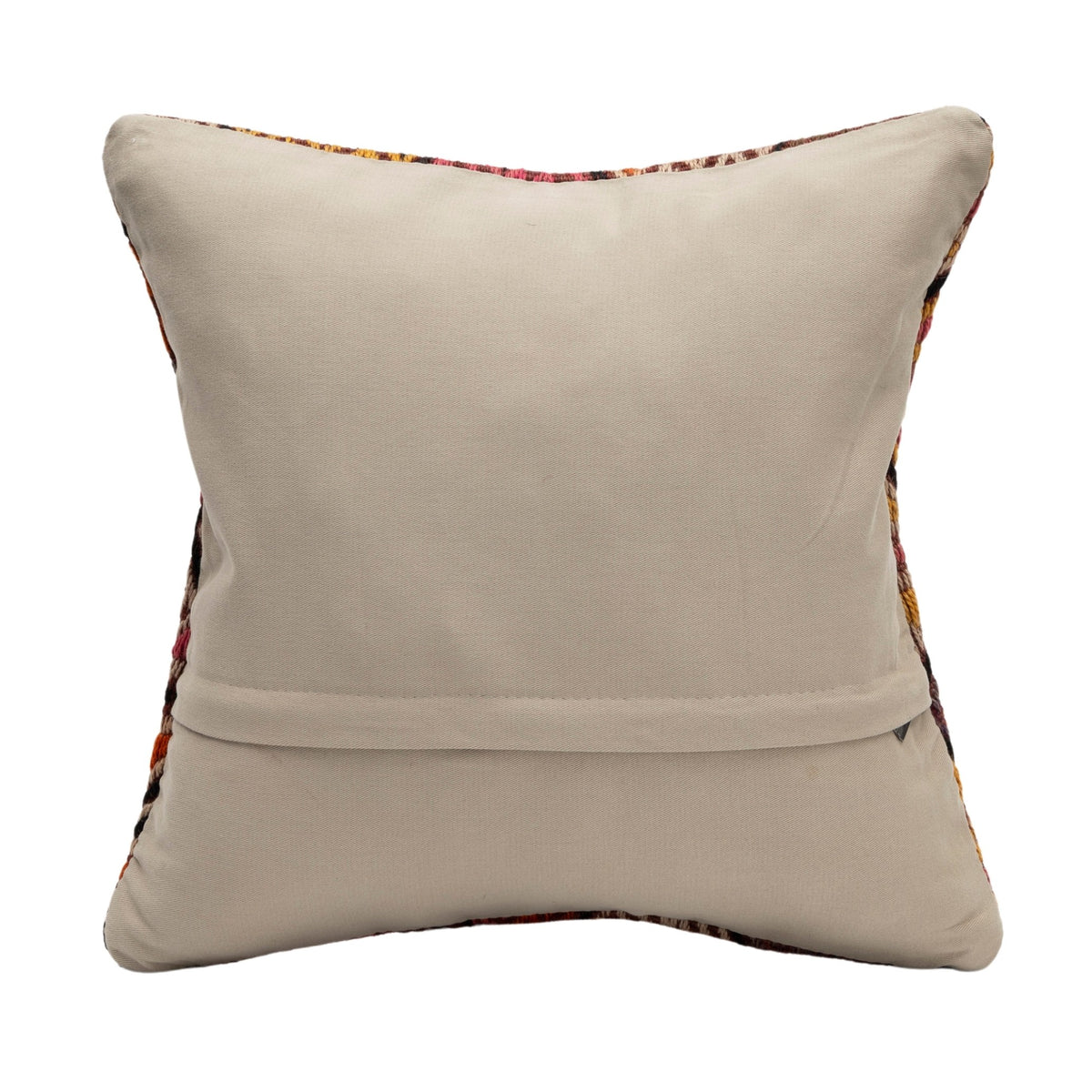 Handwoven Geometric Kilim Pillow Cushion 16" x 16"