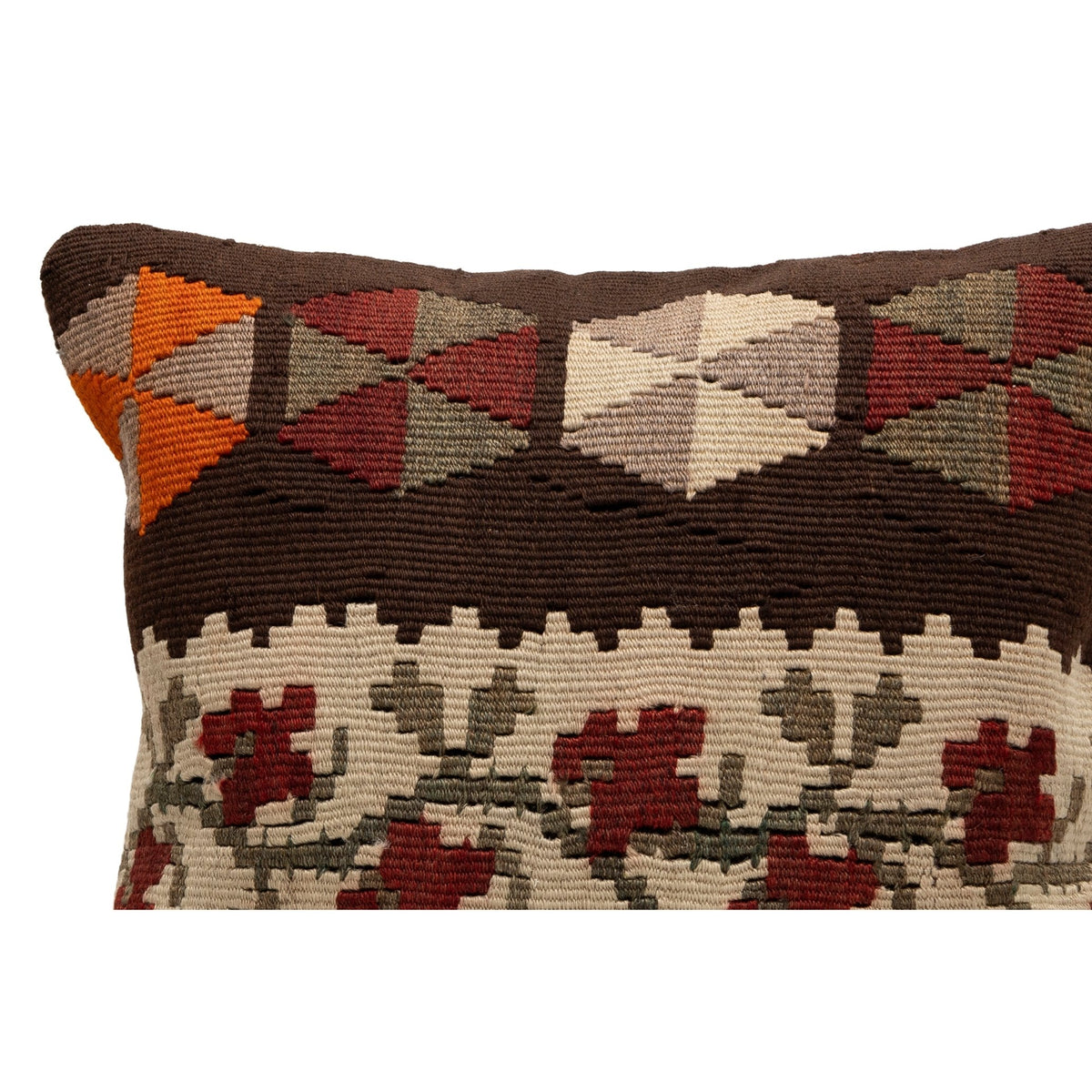 Handwoven Kilim Throw Pillow Cover 16" x 16"