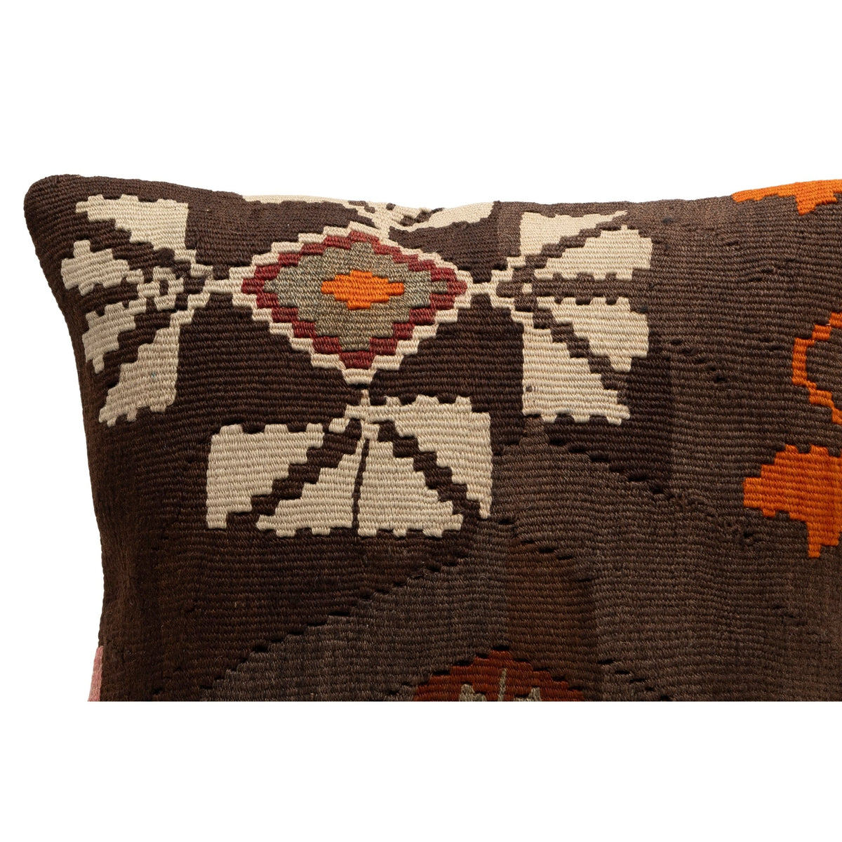 Handwoven Kilim Throw Pillow Cover 16" x 16"