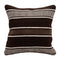 Striped brown and white pillow 