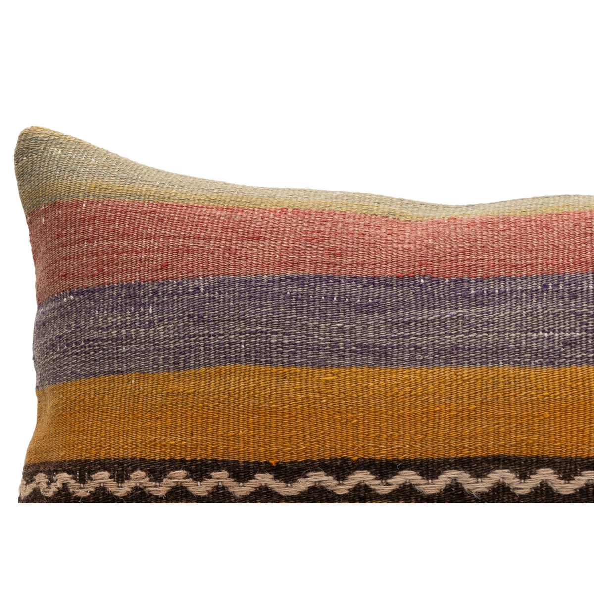 Vintage Striped Kilim Pillow Case 12" x 20"