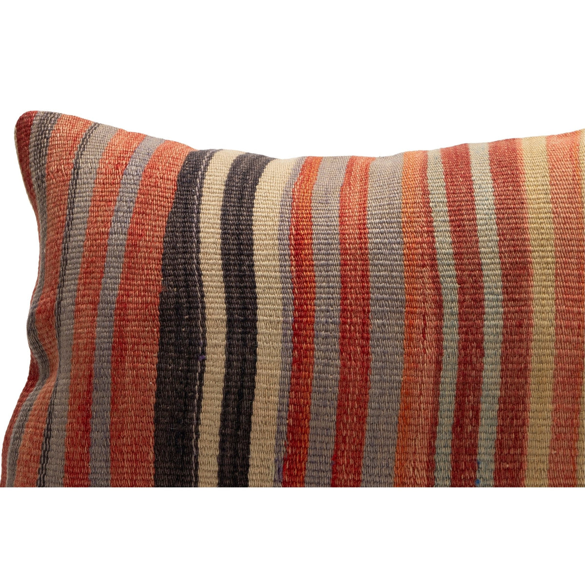 Handmade Striped Kilim Cushion Case 16" x 24"