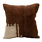 Brown and beige pillow with a textured pattern