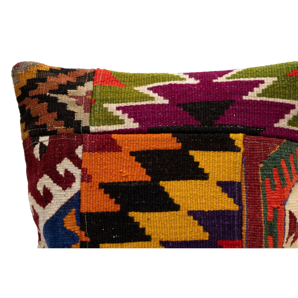 Patchwork Kilim Cushion Pillow Cover 16" x 16"