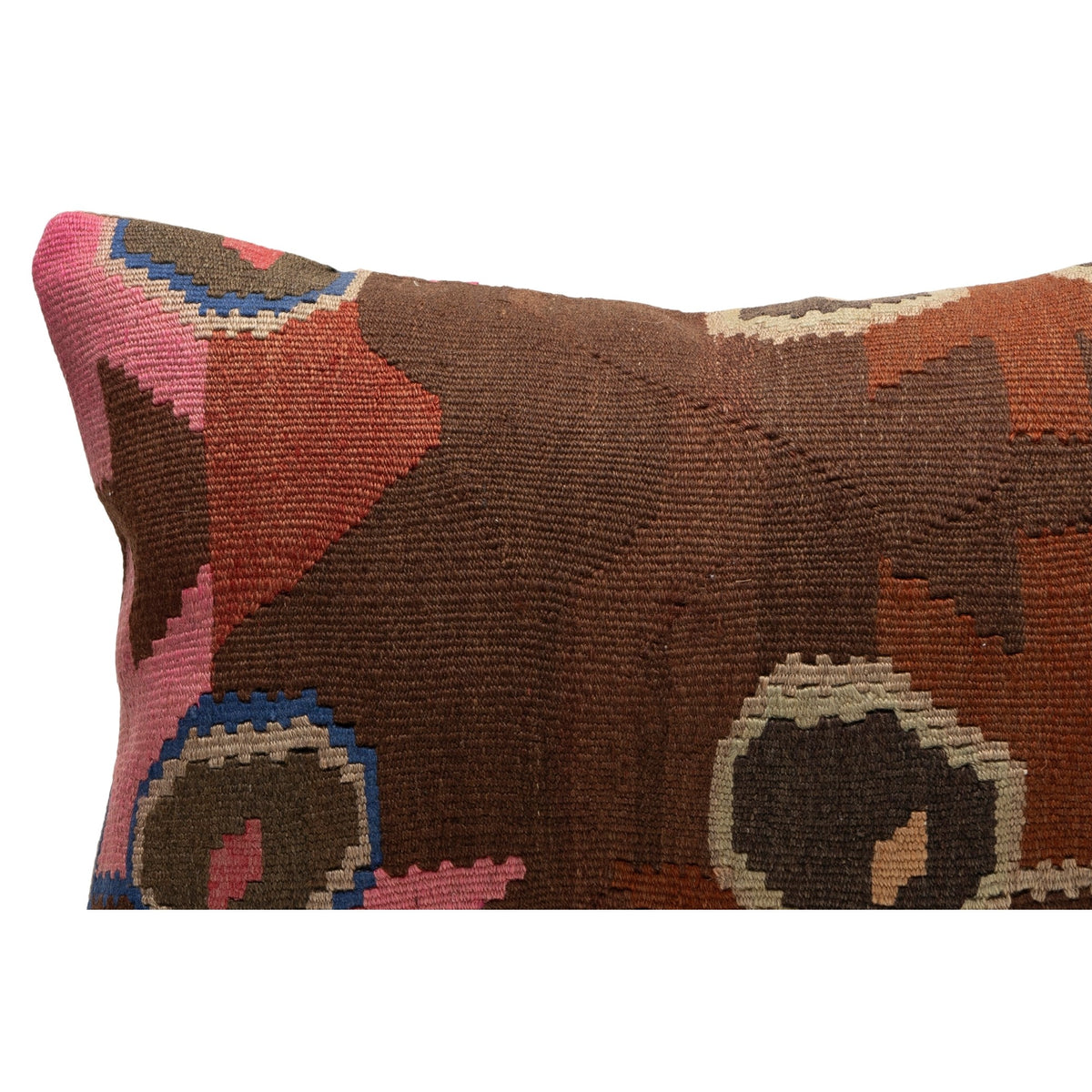 Vintage Handwoven Kilim Pillow Cover 16" x 24"