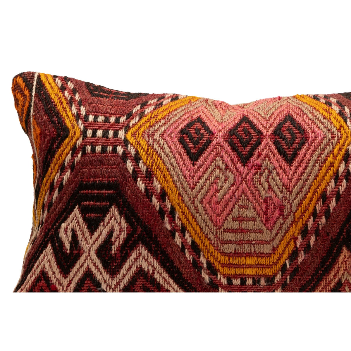 Handwoven Kilim Throw Pillow Cover 12" x 20"