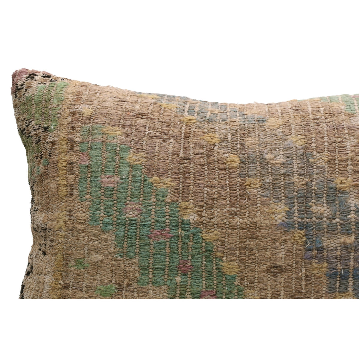 Handmade Neutral Kilim Pillow Cover 16" x 24"