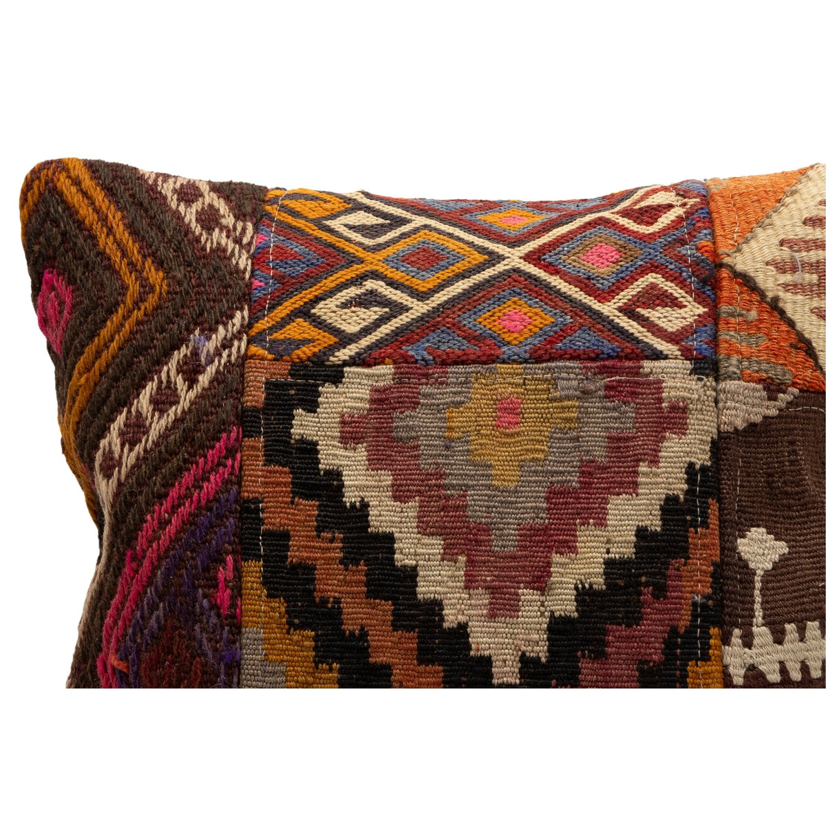 Patchwork Kilim Cushion Pillow Cover 16" x 16"