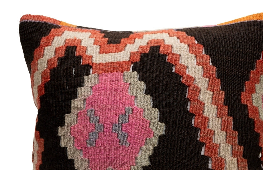 Vintage Kilim Throw Pillow Cover 16" x 16"