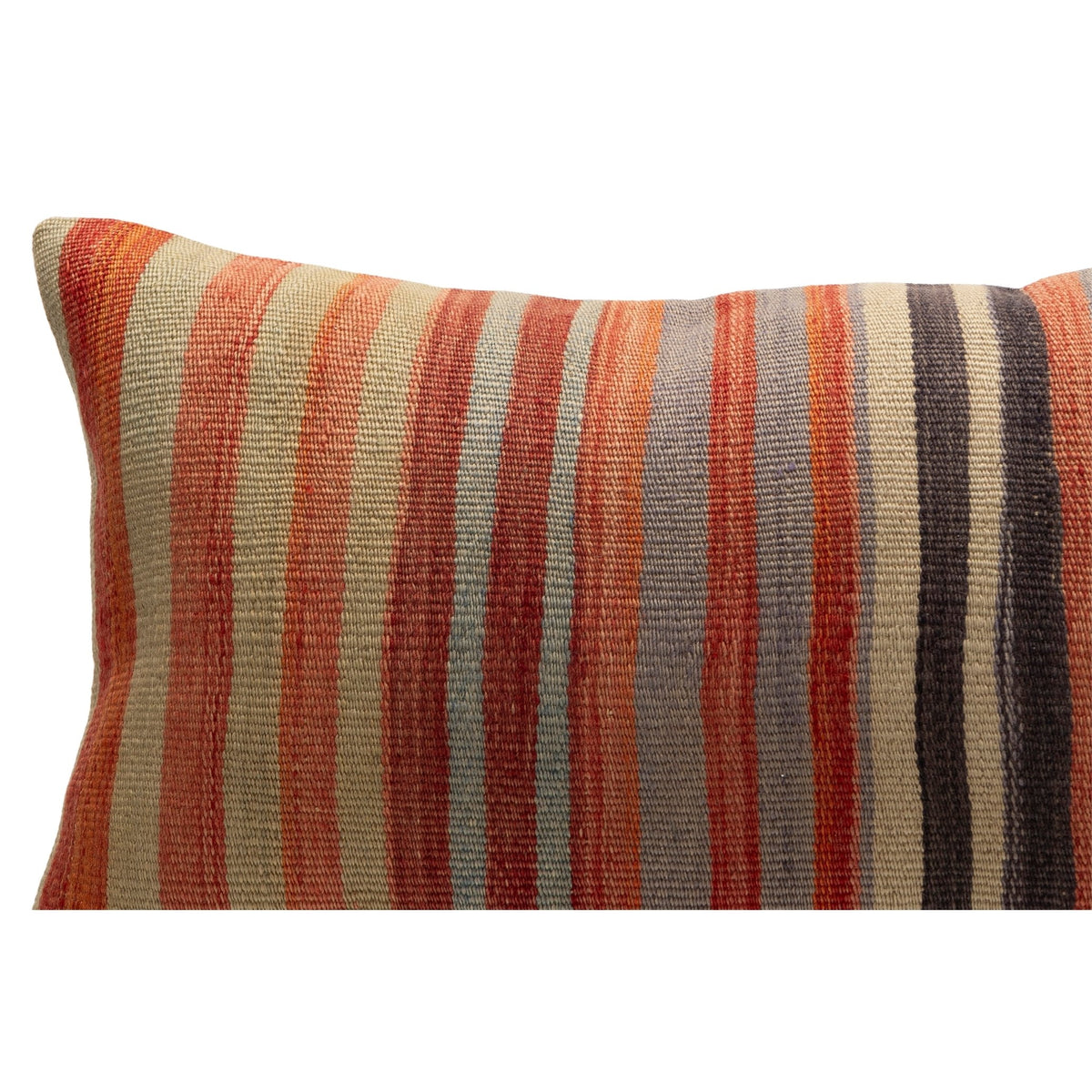 Handmade Striped Kilim Throw Pillow Case 16" x 24"