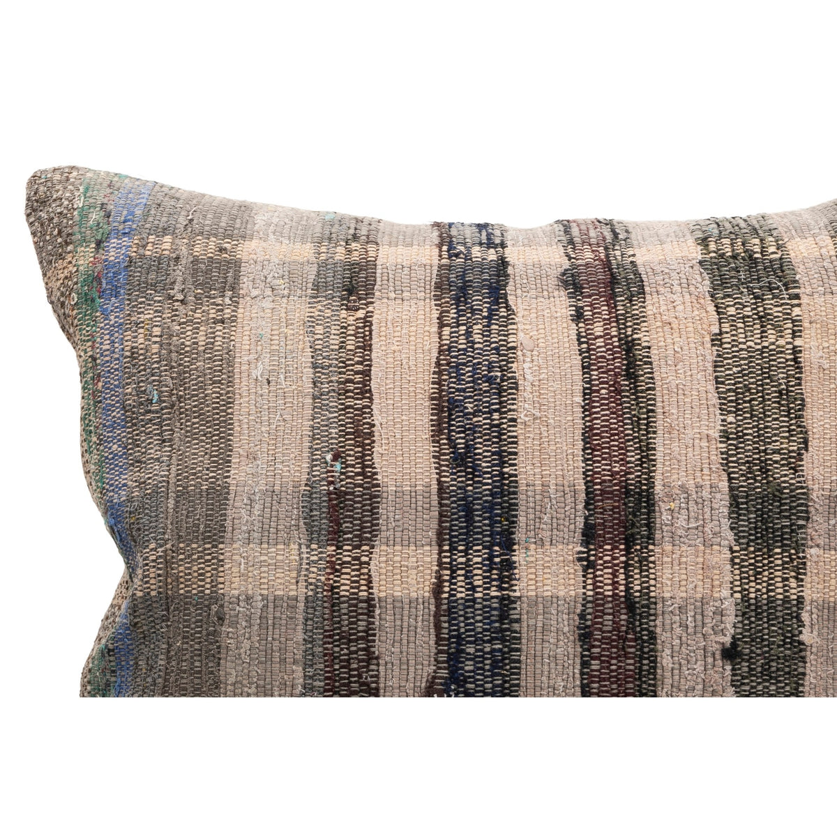 24" x 24" Handwoven Striped Kilim Pillow Cover