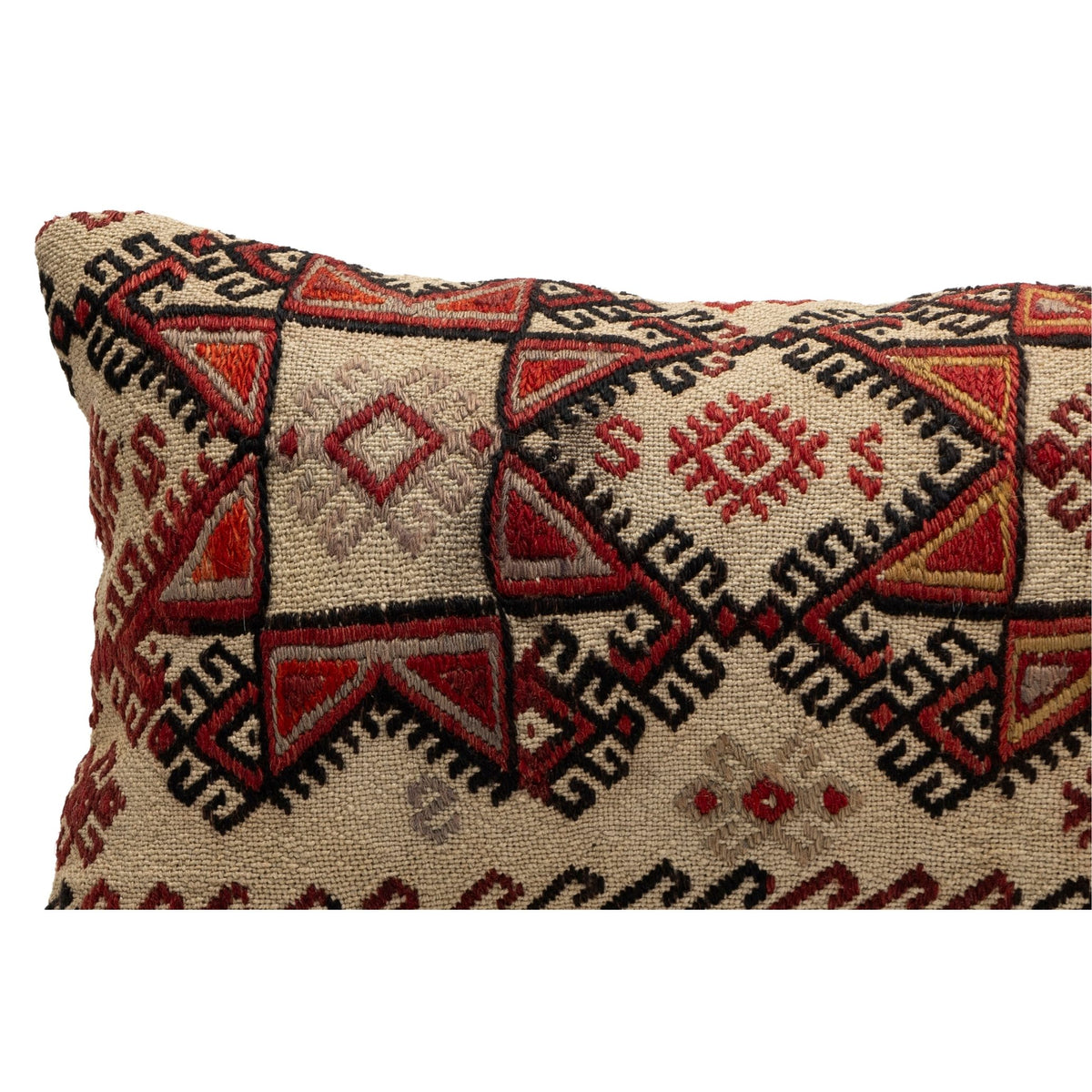 Handwoven Kilim Throw Pillow Cover 12" x 20"