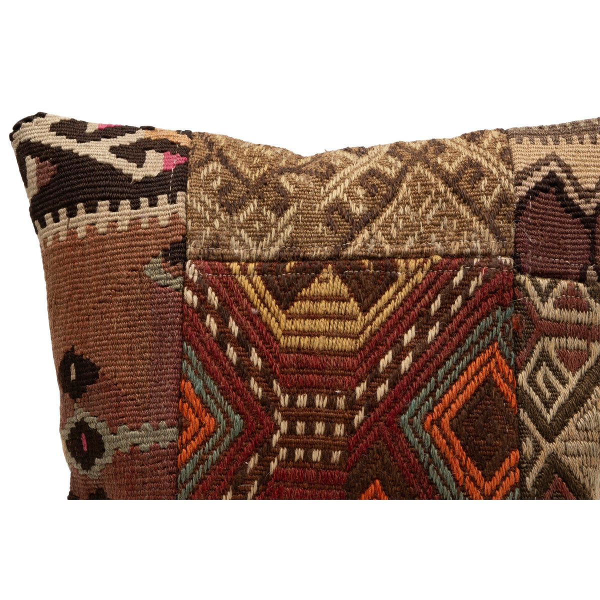 Patchwork Kilim Cushion Pillow Cover 16" x 16"