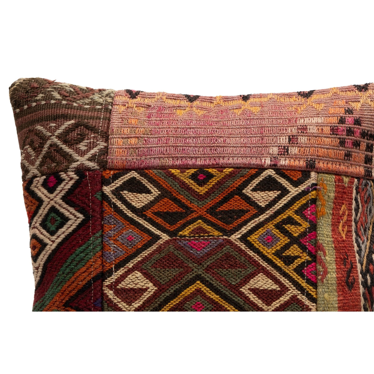 Patchwork Kilim Cushion Pillow Cover 16" x 16"