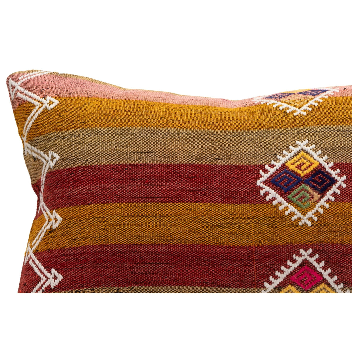 Striped Boho Throw Pillow Cover