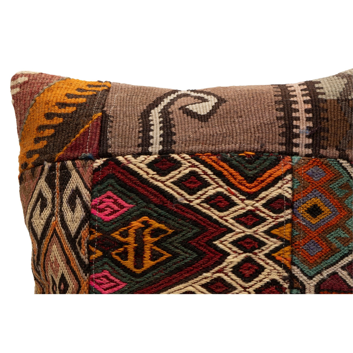 Patchwork Kilim Cushion Pillow Cover 16" x 16"