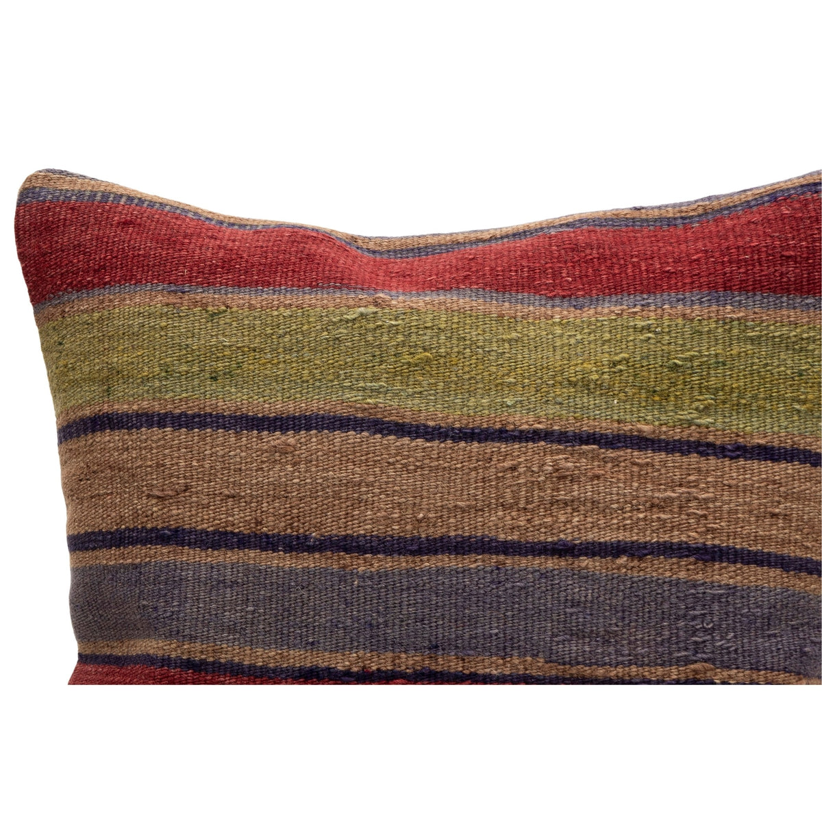 Striped Vintage Kilim Throw Pillow Cover 16" x 16"