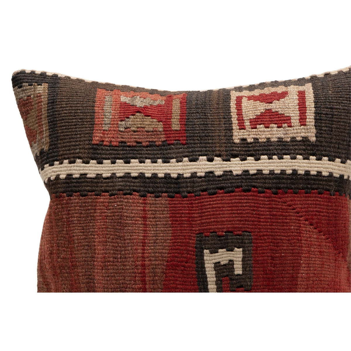 Vintage Handmade Kilim Throw Pillow Case 16" x 16"