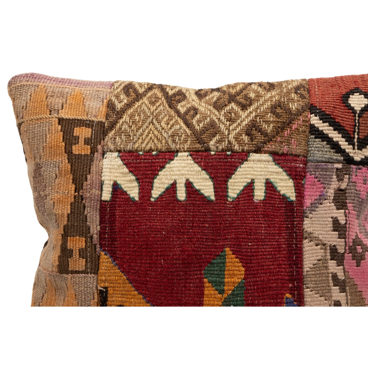 Patchwork Kilim Cushion Pillow Cover 16" x 16"