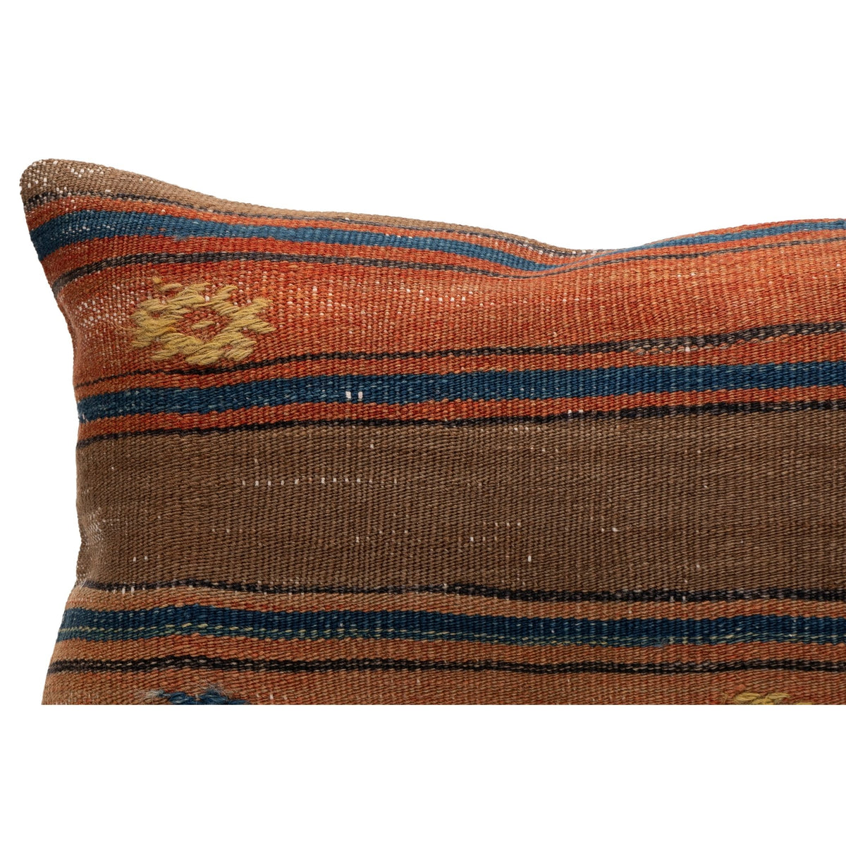 Handwoven Kilim Throw Pillow Cover 12" x 20"