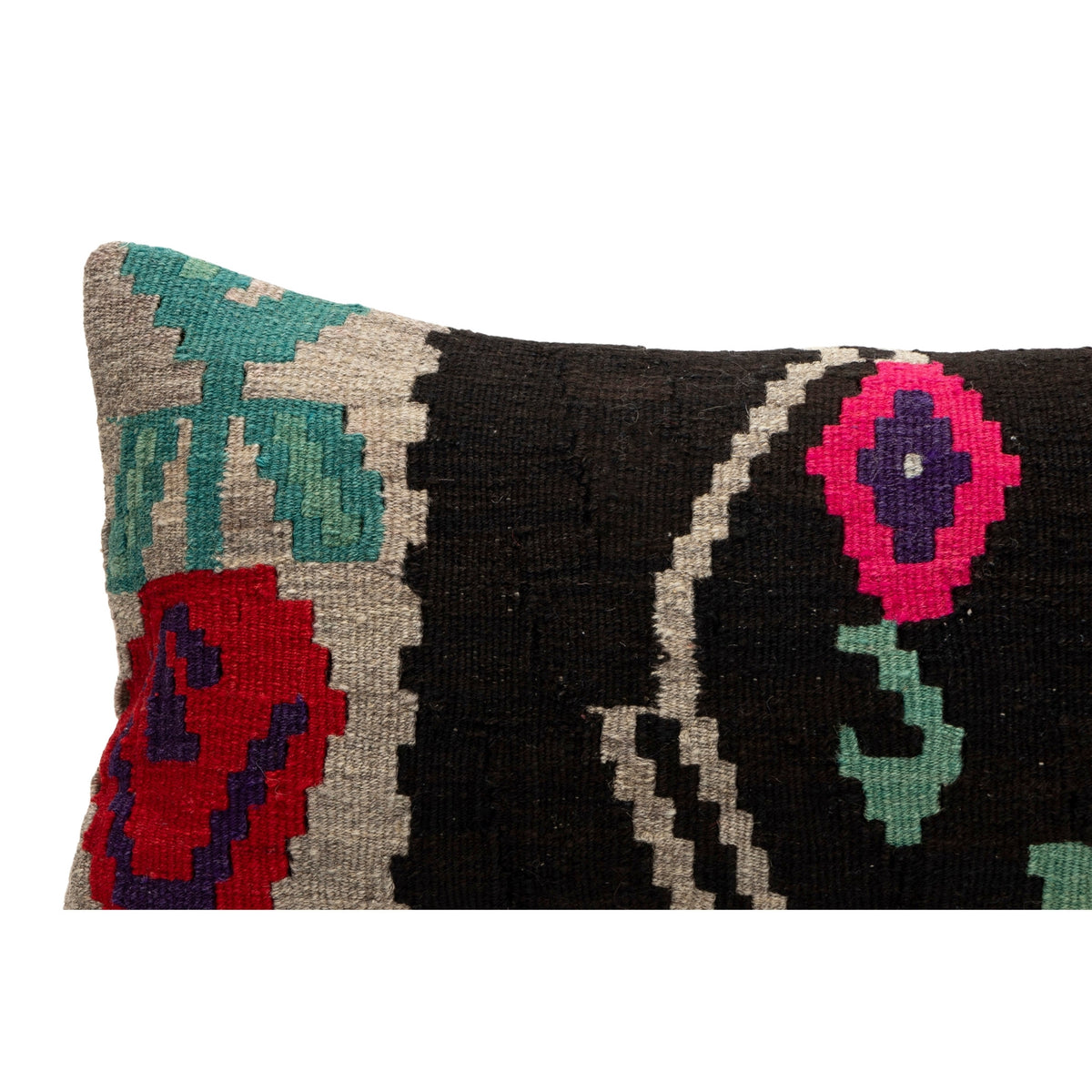 Handwoven Kilim Pillow Cover 12" x 20"